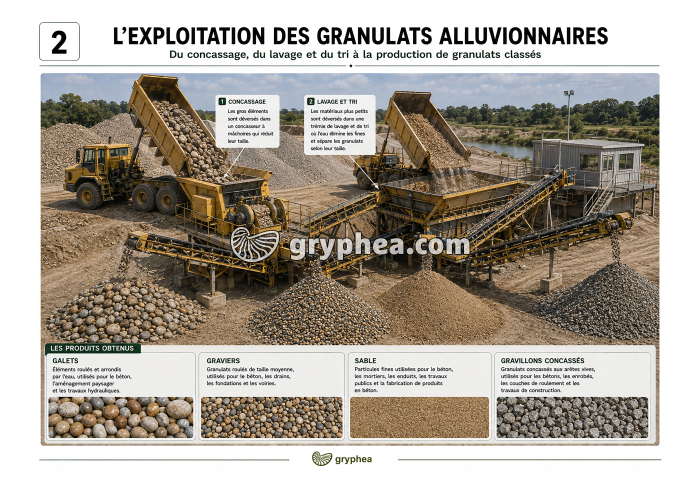 Exploitation des granulats (alluvions) - planche 2 - gryphea.org
